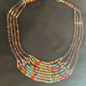 Handcrafted African Beaded Multicolor Necklace New